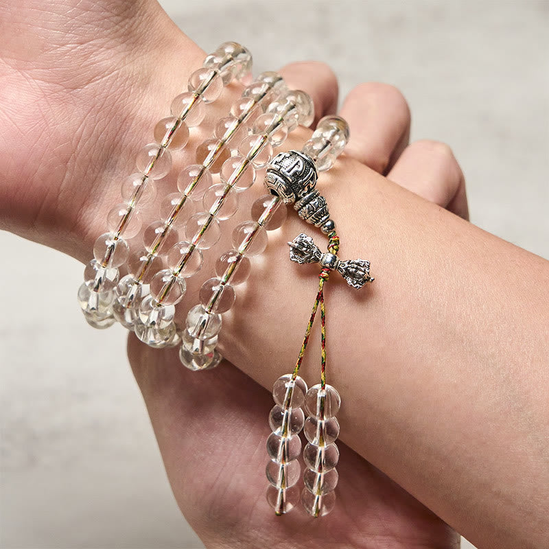 Fortune Jewel Vajra Charm Liuli 108 Beads Spiritual Power Strength Mala - Fortune Jewel