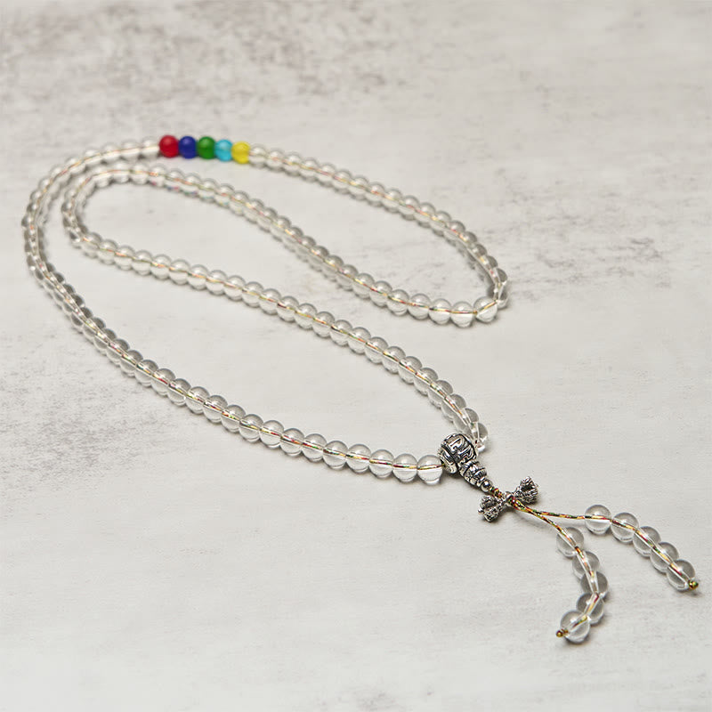 Fortune Jewel Vajra Charm Liuli 108 Beads Spiritual Power Strength Mala - Fortune Jewel