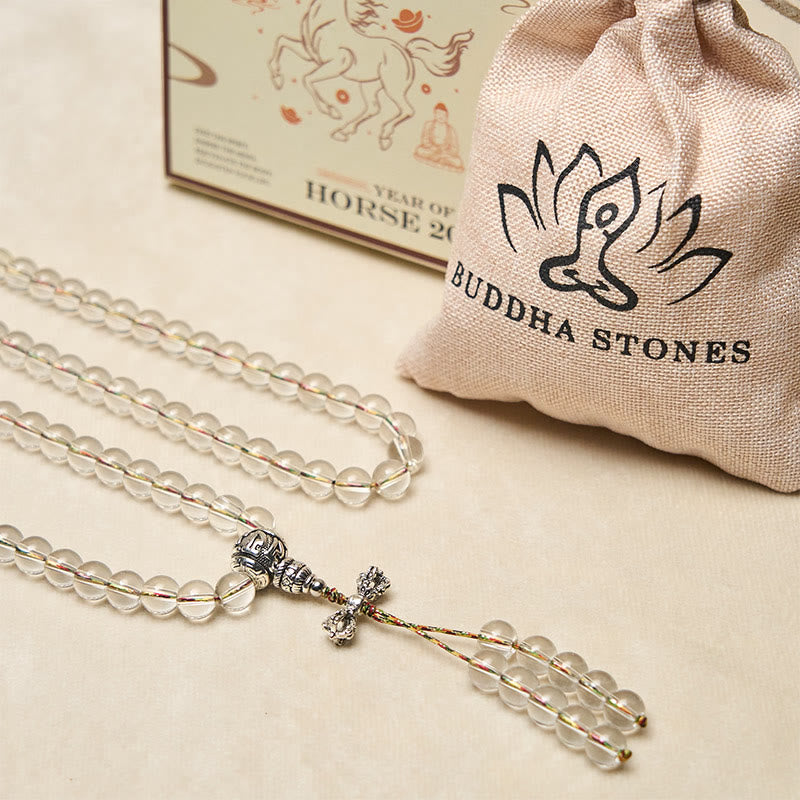 Fortune Jewel Vajra Charm Liuli 108 Beads Spiritual Power Strength Mala - Fortune Jewel