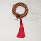 Fortune Jewel Tibetan 108 Beads Bodhi Seed Om Symbol Charm Tassel Wealth Auspiciousness Mala - Fortune Jewel