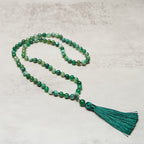 Fortune Jewel Bead Malachite Tassel Protection Bracelet - Fortune Jewel