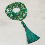Fortune Jewel Bead Malachite Tassel Protection Bracelet - Fortune Jewel