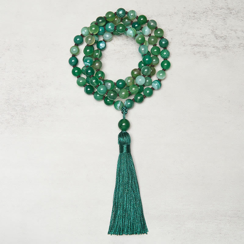 Fortune Jewel Bead Malachite Tassel Protection Bracelet - Fortune Jewel