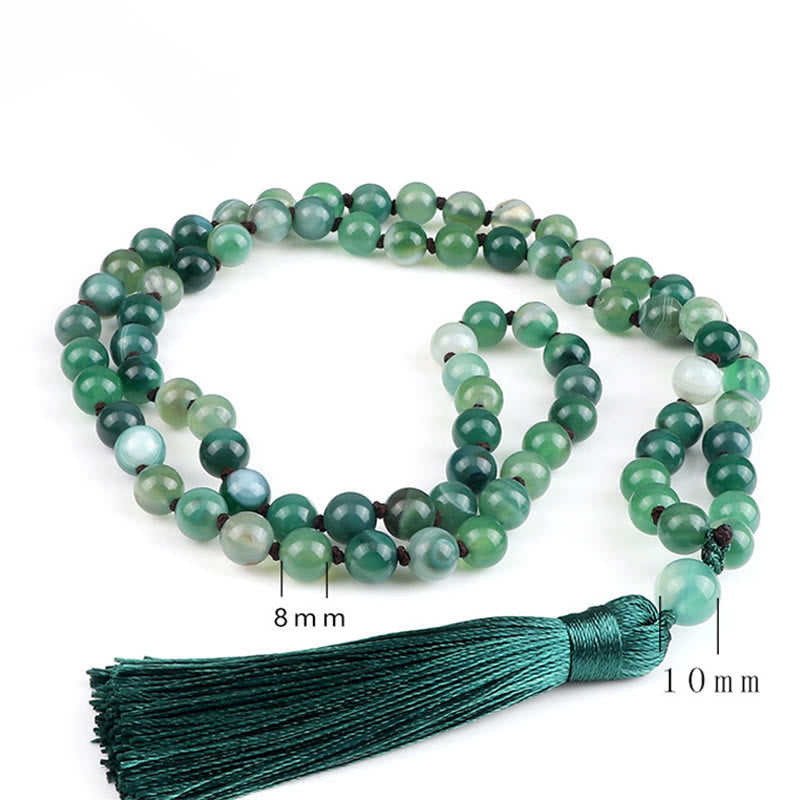 Fortune Jewel Bead Malachite Tassel Protection Bracelet - Fortune Jewel