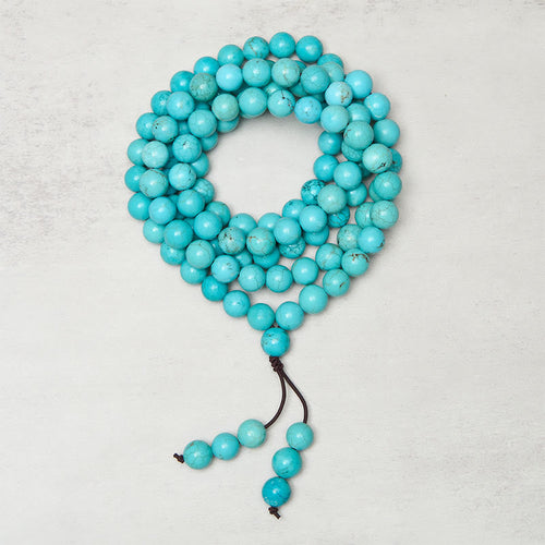 Buddha Stones 108 Beads Turquoise Wisdom Balance Mala - Fortune Jewel