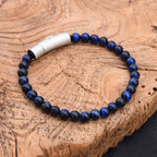 Fortune Jewel Turquoise Black Glitter Stone Tiger Eye Positive Bracelet - Fortune Jewel