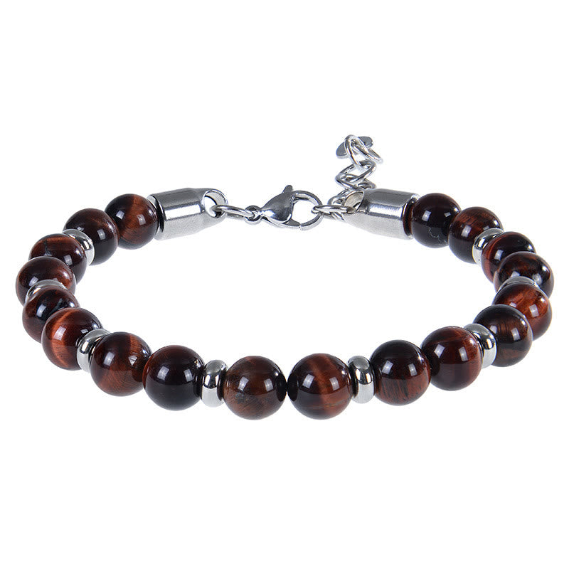 Fortune Jewel Tiger Eye Various Natural Stone Beads Protection Bracelet - Fortune Jewel