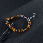 Fortune Jewel Tiger Eye Various Natural Stone Beads Protection Bracelet - Fortune Jewel