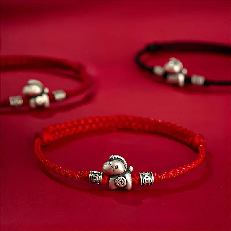 Buddha Stones "Wishing You Wealth and Protection" Year of the Horse String Includes Gift Message Card Fortune Jewel