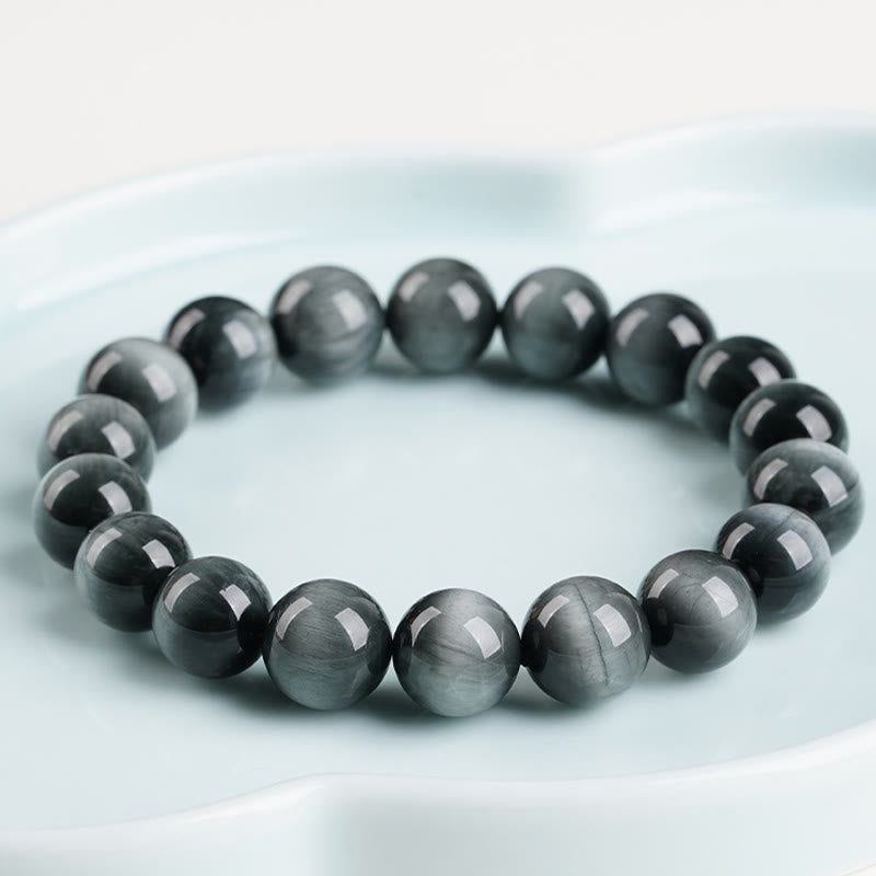 Fortune Jewel Eagle's Eye Stone Positive Calm Beaded Bracelet - Fortune Jewel