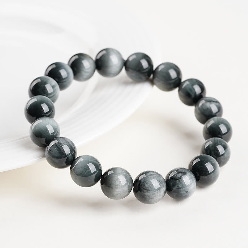 Fortune Jewel Eagle's Eye Stone Positive Calm Beaded Bracelet - Fortune Jewel