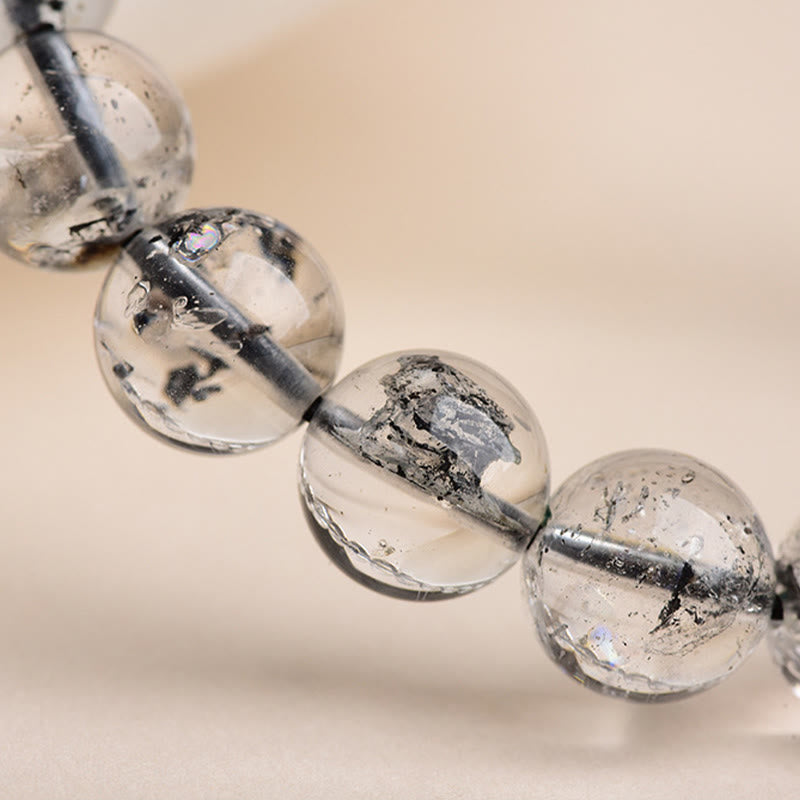 Fortune Jewel Herkimer Diamond Protection Meditation Bracelet - Fortune Jewel
