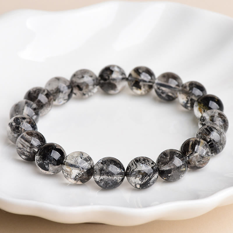 Fortune Jewel Herkimer Diamond Protection Meditation Bracelet - Fortune Jewel