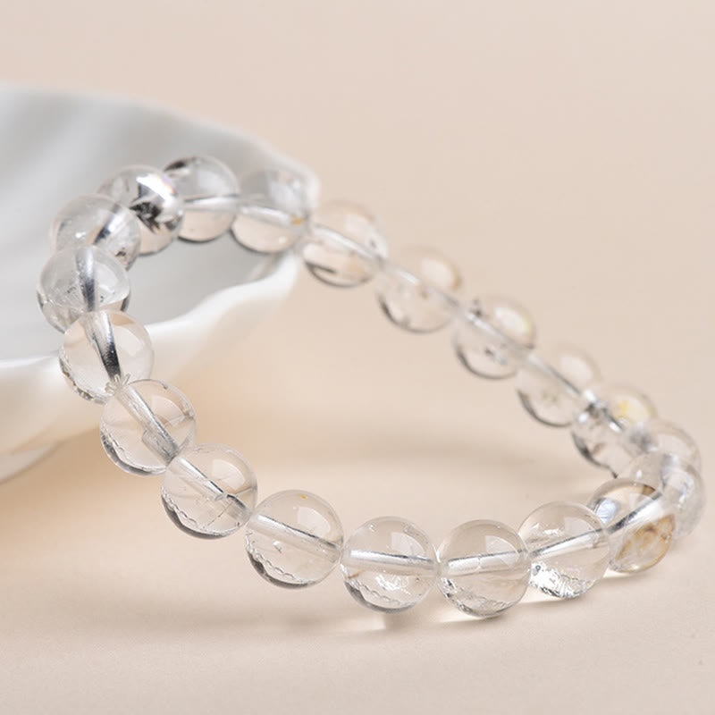 Fortune Jewel Herkimer Diamond Protection Meditation Bracelet - Fortune Jewel