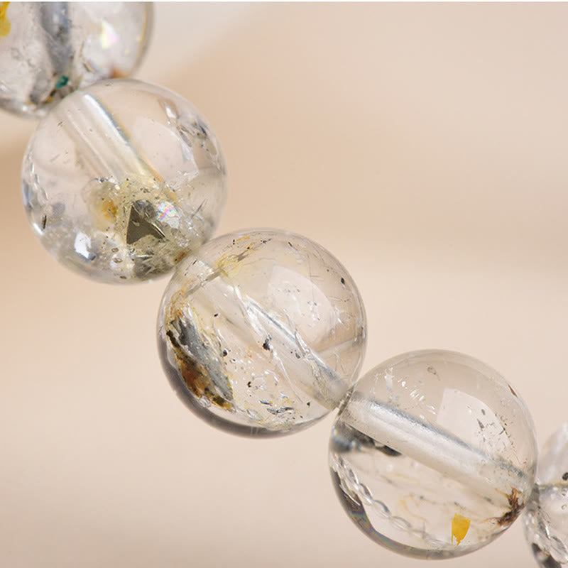 Fortune Jewel Herkimer Diamond Protection Meditation Bracelet - Fortune Jewel
