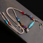 Fortune Jewel Copper Turquoise Dzi Bead Luck Necklace Pendants - Fortune Jewel