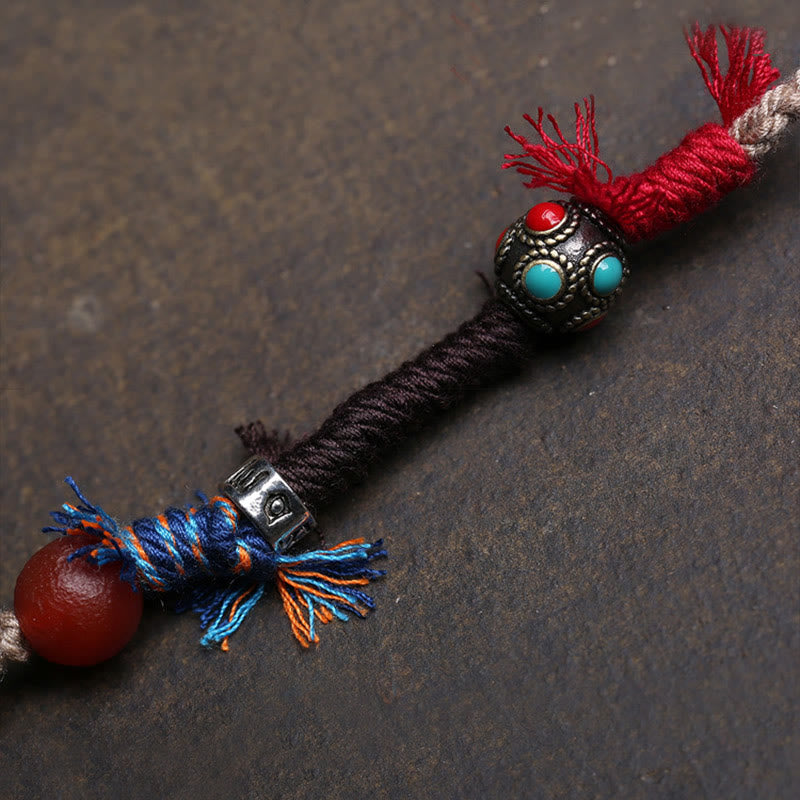 Fortune Jewel Copper Turquoise Dzi Bead Luck Necklace Pendants - Fortune Jewel