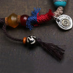 Fortune Jewel Copper Turquoise Dzi Bead Luck Necklace Pendants - Fortune Jewel