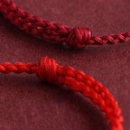 Fortune Jewel Carved Auspicious Pattern Natural Peach Wood Rope Luck Bracelet - Fortune Jewel