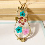 Fortune Jewel Handcrafted Resin Dripping Cute Cat Copper Luck Healing Necklace Pendant - Fortune Jewel
