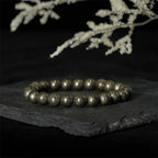 Fortune Jewel Pyrite Round Beads Confidence Abundance Bracelet - Fortune Jewel