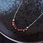Buddha Stones Black Obsidian Smoky Quartz Garnet Aquamarine Strawberry Quartz Pink Crystal Strength Necklace Pendant - Fortune Jewel