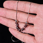 Buddha Stones Black Obsidian Smoky Quartz Garnet Aquamarine Strawberry Quartz Pink Crystal Strength Necklace Pendant - Fortune Jewel