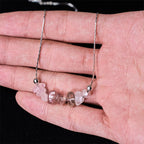 Buddha Stones Black Obsidian Smoky Quartz Garnet Aquamarine Strawberry Quartz Pink Crystal Strength Necklace Pendant - Fortune Jewel