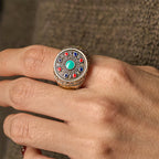 Fortune Jewel Copper Bagua Copper Coins Wealth Rotatable Adjustable Ring - Fortune Jewel