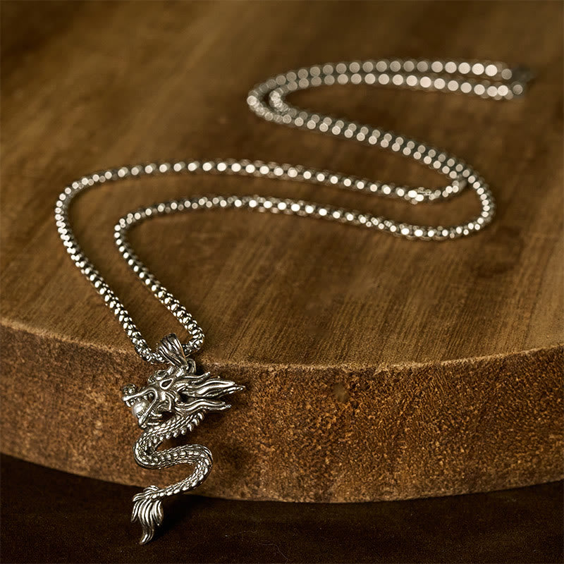 Fortune Jewel Dragon Copper Balance Luck Necklace Pendant - Fortune Jewel