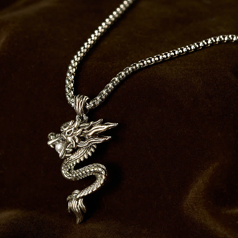 Fortune Jewel Dragon Copper Balance Luck Necklace Pendant - Fortune Jewel