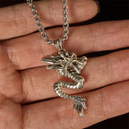 Fortune Jewel Dragon Copper Balance Luck Necklace Pendant - Fortune Jewel