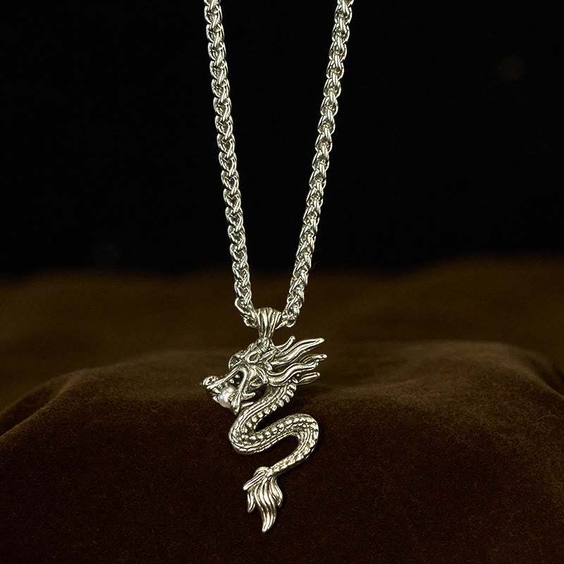Fortune Jewel Dragon Copper Balance Luck Necklace Pendant - Fortune Jewel