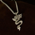 Fortune Jewel Dragon Copper Balance Luck Necklace Pendant - Fortune Jewel
