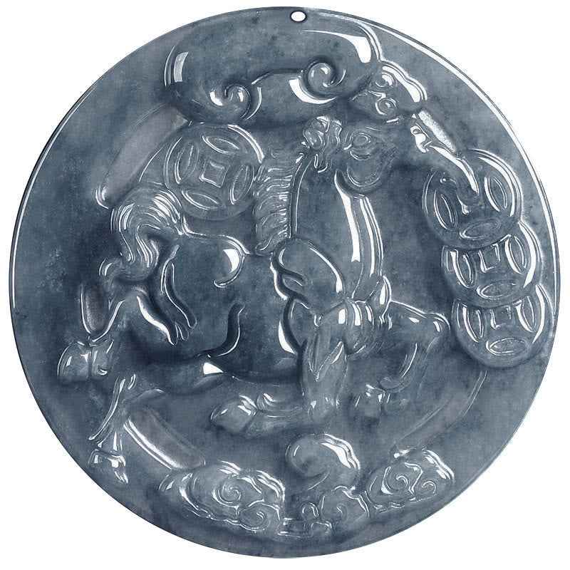 Fortune Jewel Year Of The Horse Jade Prosperity Abundance Necklace Pendants
