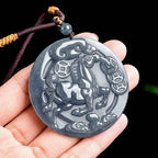 Fortune Jewel Year Of The Horse Jade Prosperity Abundance Necklace Pendants