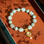 Fortune Jewel Rabbit Liuli Glass Luck Bracelet - Fortune Jewel