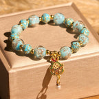 Fortune Jewel Rabbit Liuli Glass Luck Bracelet - Fortune Jewel