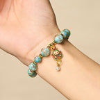Fortune Jewel Rabbit Liuli Glass Luck Bracelet - Fortune Jewel