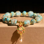 Fortune Jewel Rabbit Liuli Glass Luck Bracelet - Fortune Jewel