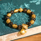 Fortune Jewel Fu Character Liuli Glass Blessings Bracelet - Fortune Jewel