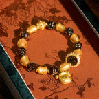 Fortune Jewel Fu Character Liuli Glass Blessings Bracelet - Fortune Jewel