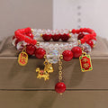 Fortune Jewel Year Of The Horse Ingot Prosperity 2Pcs Bracelet - Fortune Jewel