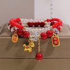 Fortune Jewel Year Of The Horse Ingot Prosperity 2Pcs Bracelet - Fortune Jewel