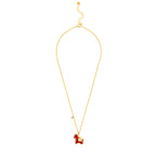 Fortune Jewel Year Of The Horse Red Agate Fu Character Confidence Necklace Pendants - Fortune Jewel