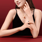Fortune Jewel Year Of The Horse Red Agate Fu Character Confidence Necklace Pendants - Fortune Jewel