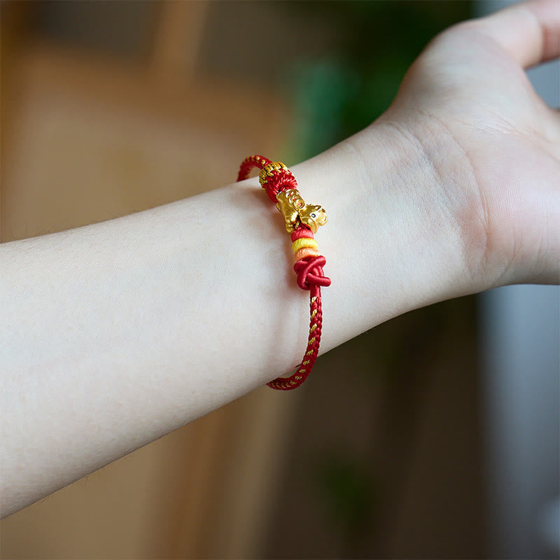 Fortune Jewel Year Of The Horse Red String Concentration Bracelet - Fortune Jewel
