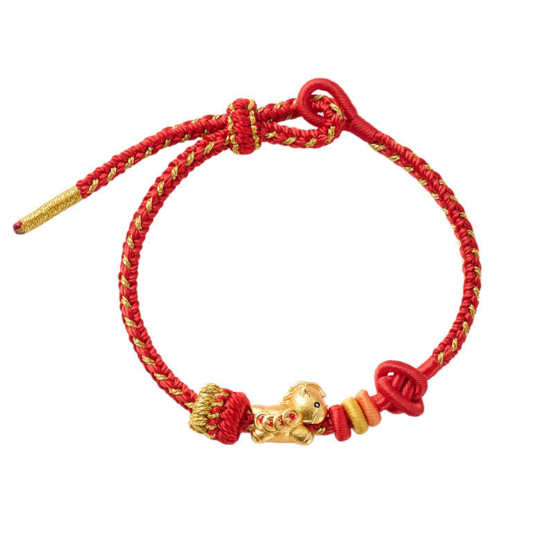 Fortune Jewel Year Of The Horse Red String Concentration Bracelet - Fortune Jewel