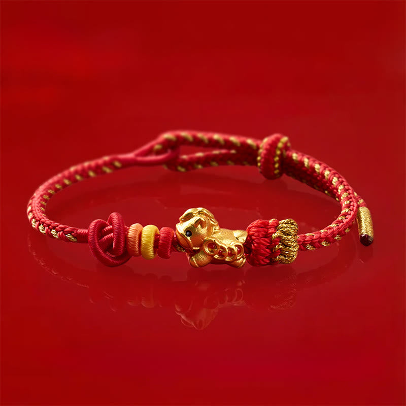 Fortune Jewel Year Of The Horse Red String Concentration Bracelet - Fortune Jewel