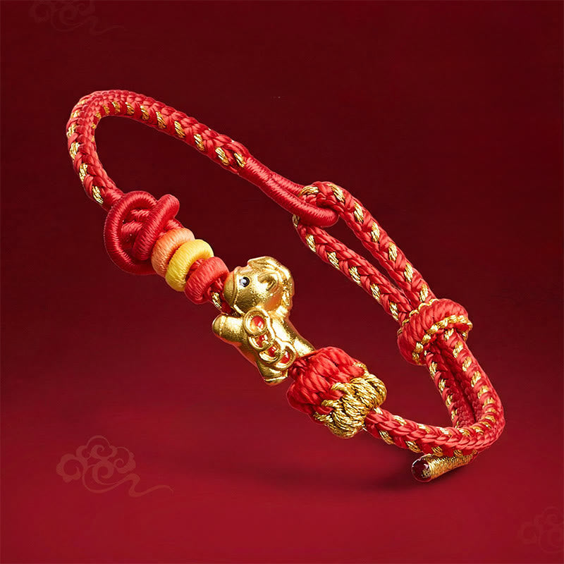Fortune Jewel Year Of The Horse Red String Concentration Bracelet - Fortune Jewel